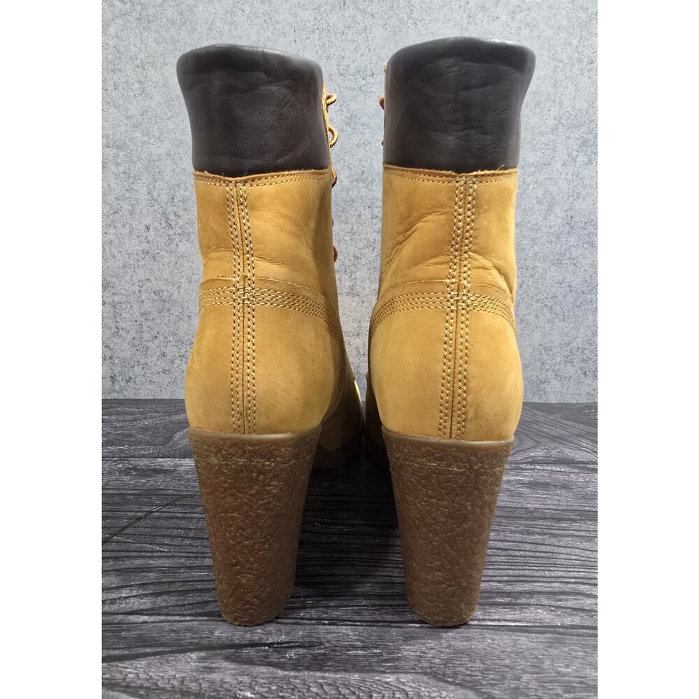 Timberland Earthkeepers Glancy 6" Heeled Boots Wheat Nubuck 8715A Women's 8.5 - Picture 4 of 8